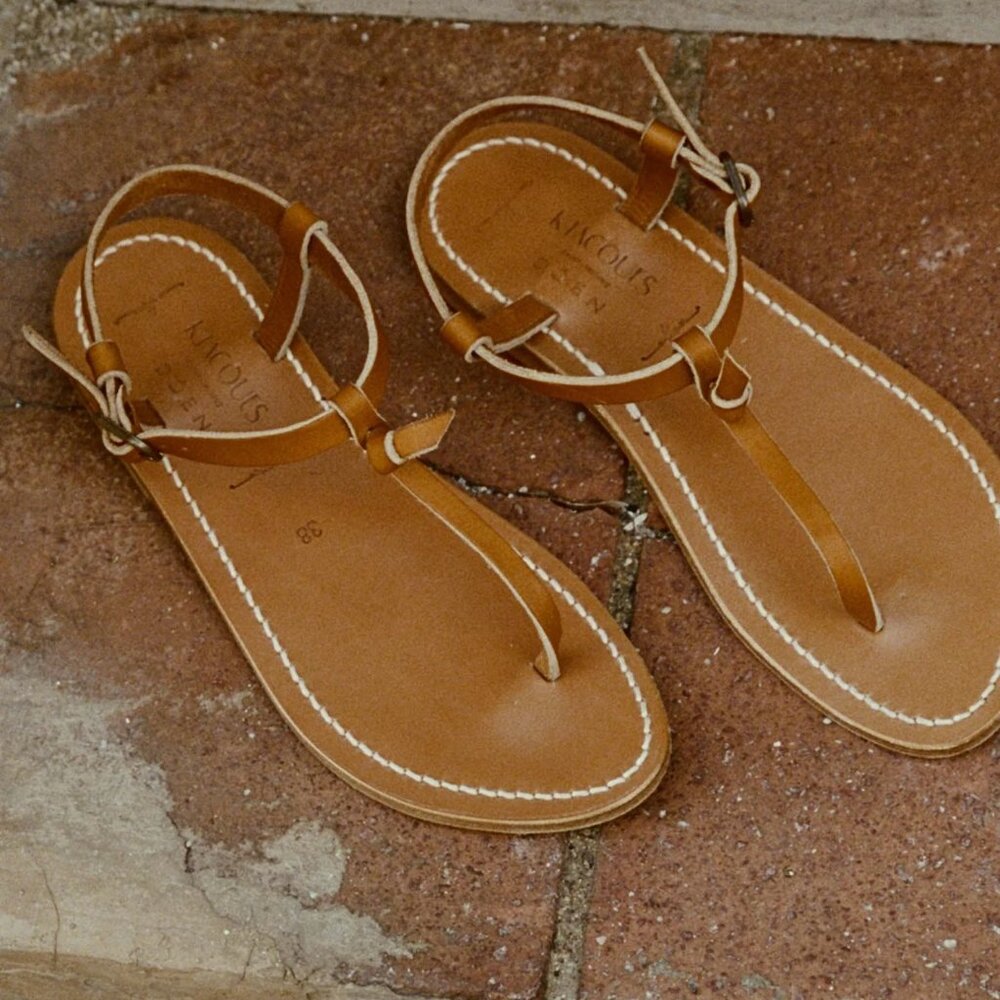 NWT DÔEN & K.JACQUES CÔTE Sandal in Naturel